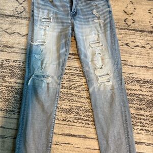 Distressed Light Blue Men’s Jeans